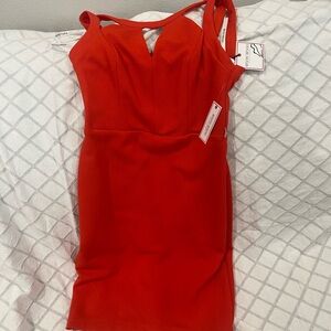 Bisou Bisou Vibrant Red Mini Dress